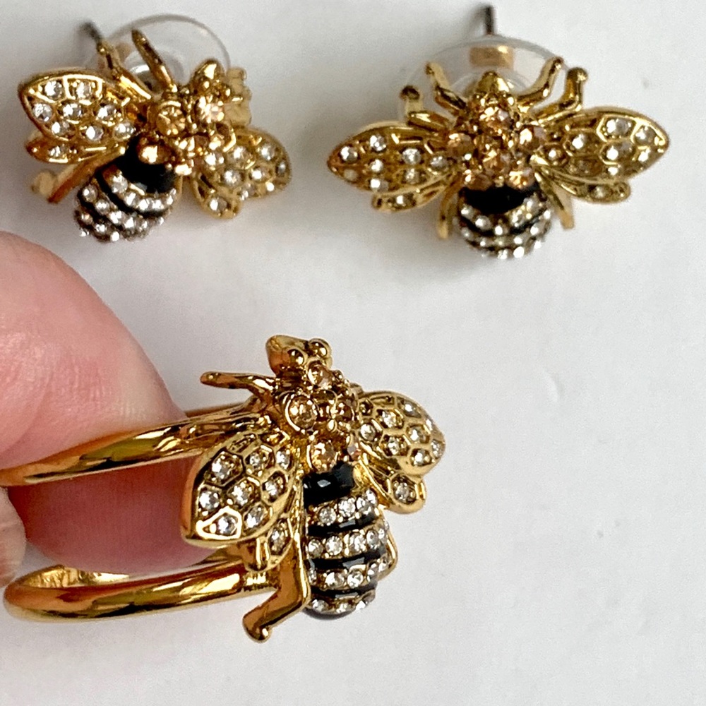 Ann Taylor Bee Ring & Earring Set